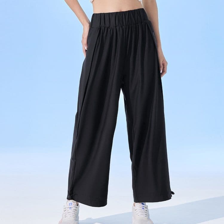 スポーツパンツ スポーツパンツ ゆったりフィット ワイドレッグパンツ