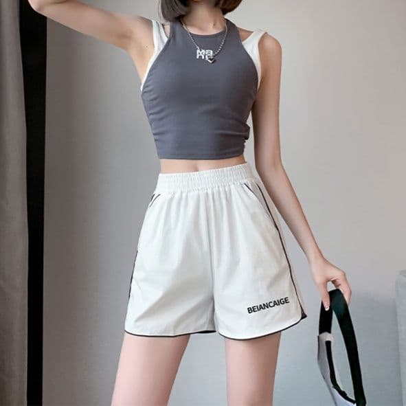 スポーツパンツ シンプルライン シャープショート