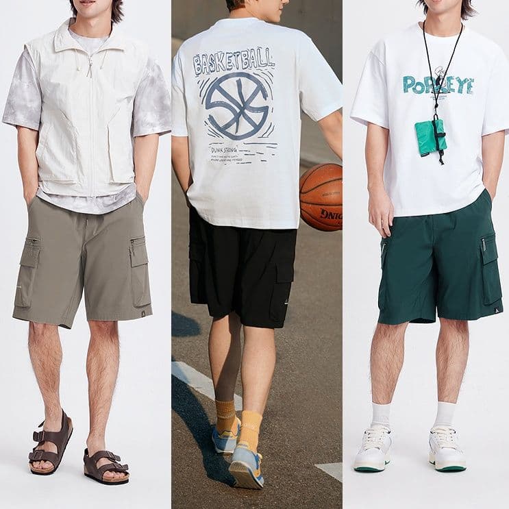 スポーツパンツ アクティブ機能性カーゴショート