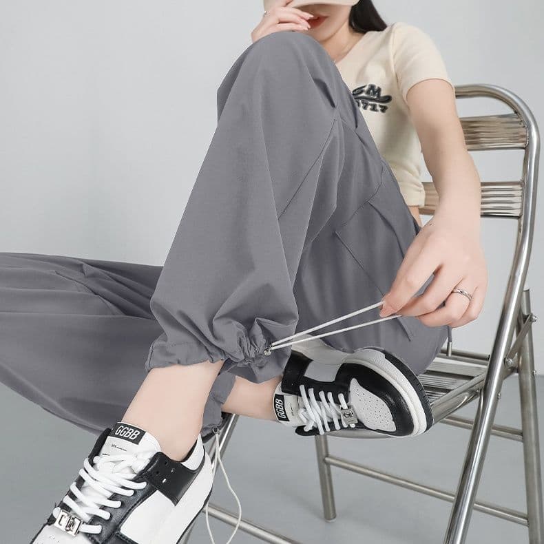 ロングスポーツパンツ 多機能ポケット付き快適ロングパンツ