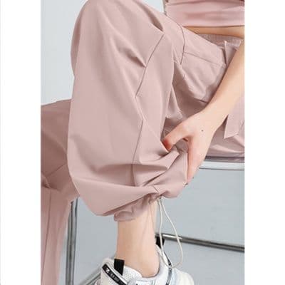ロングスポーツパンツ 多機能ポケット付き快適ロングパンツ