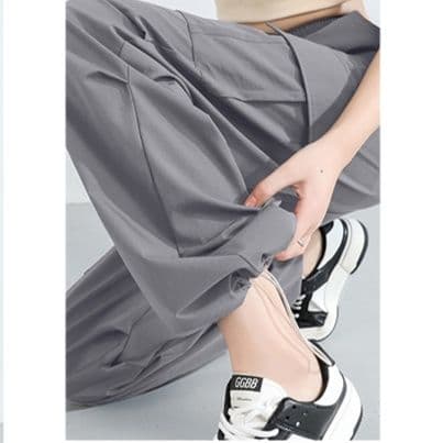 ロングスポーツパンツ 多機能ポケット付き快適ロングパンツ