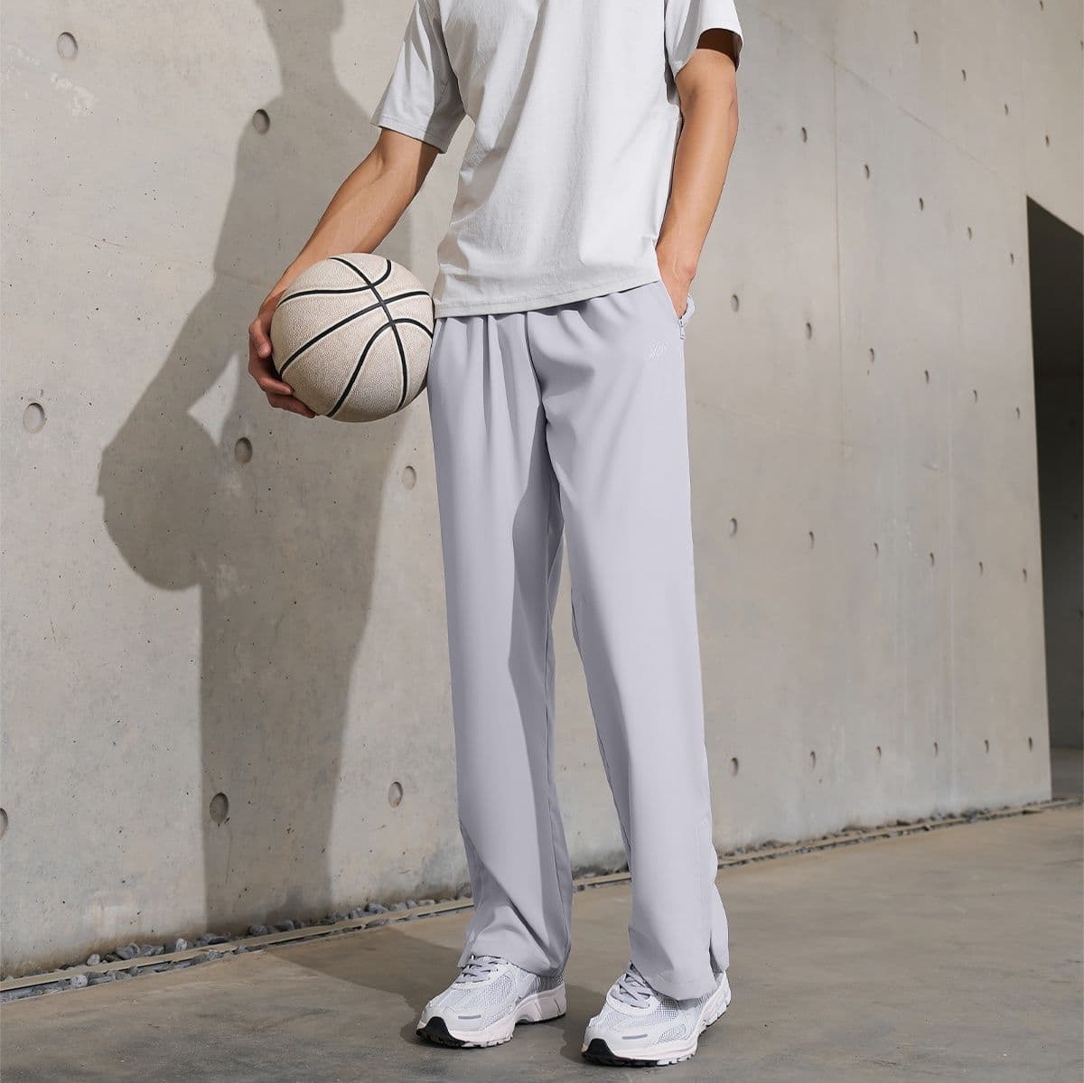 スポーツパンツ 快適動作 ストレートロングパンツ