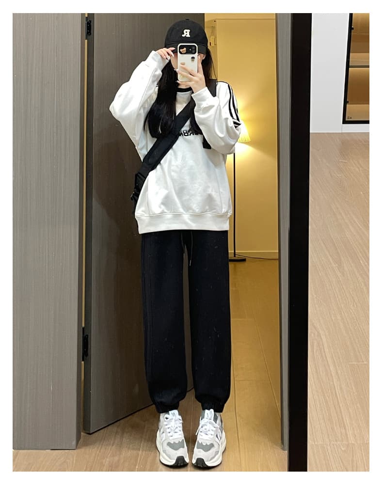 ロングスポーツパンツ ゆったり快適 裾リブ スポーツパンツ