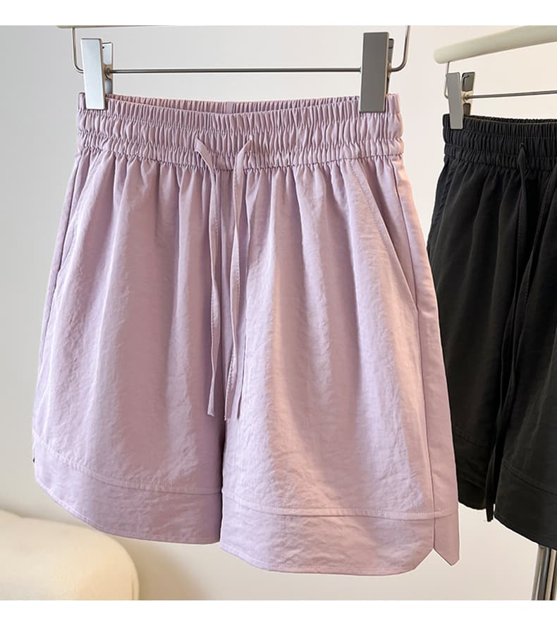 スポーツパンツ シンプル快適ショート丈パンツ