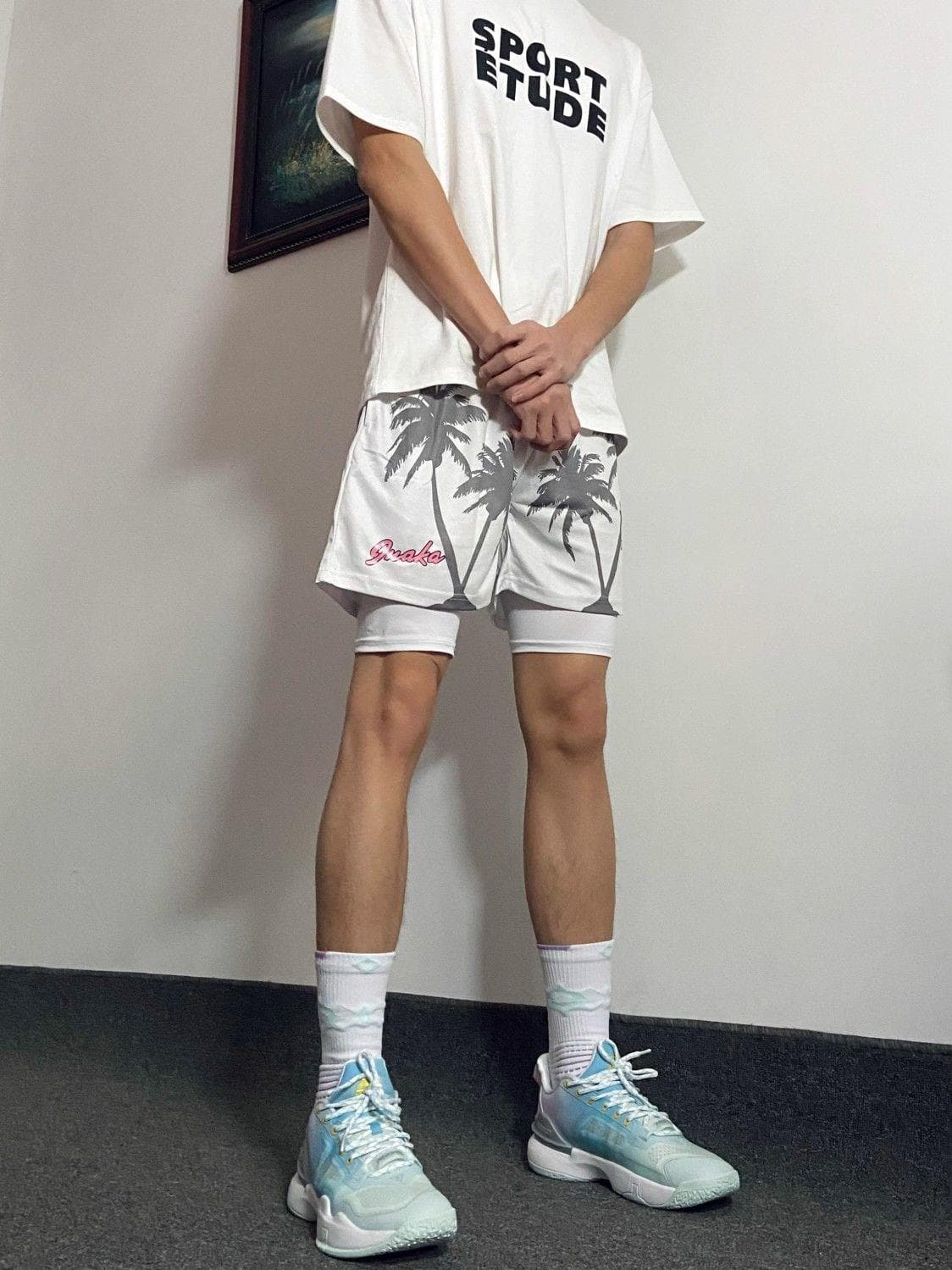 スポーツパンツ スポーツパンツ メッシュ風通し抜群ショート