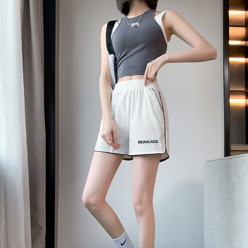 スポーツパンツ シンプルライン シャープショート