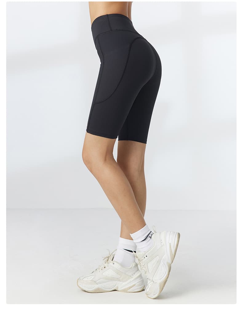スポーツパンツ ハイウエストフィットショートパンツ