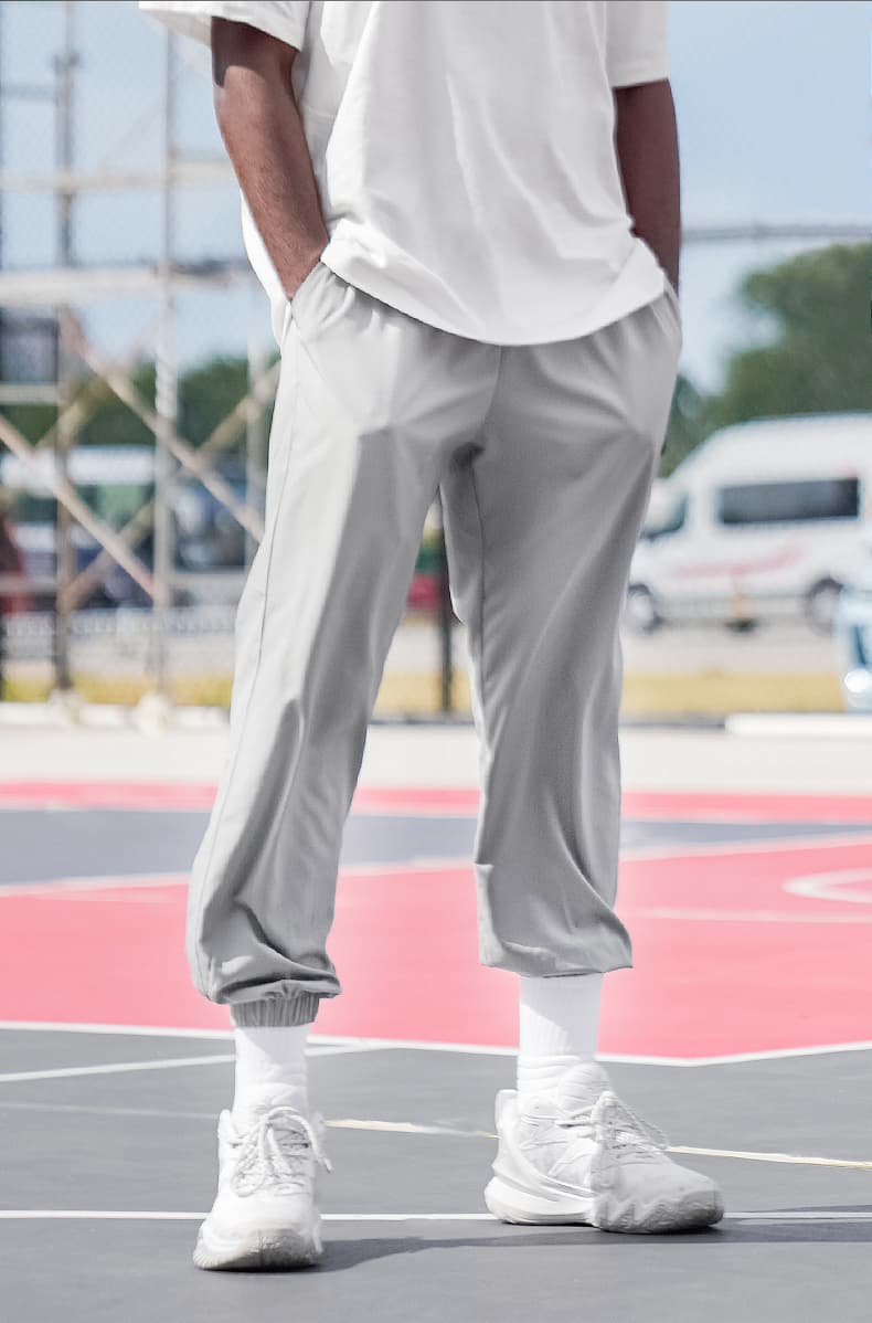 スポーツパンツ シンプル動きやすいストレッチロング