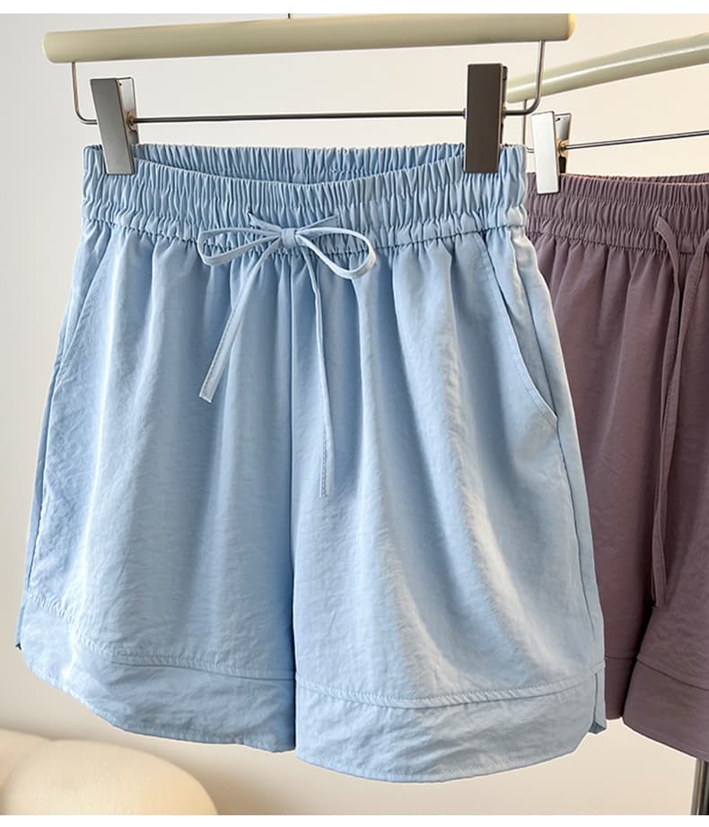 スポーツパンツ シンプル快適ショート丈パンツ