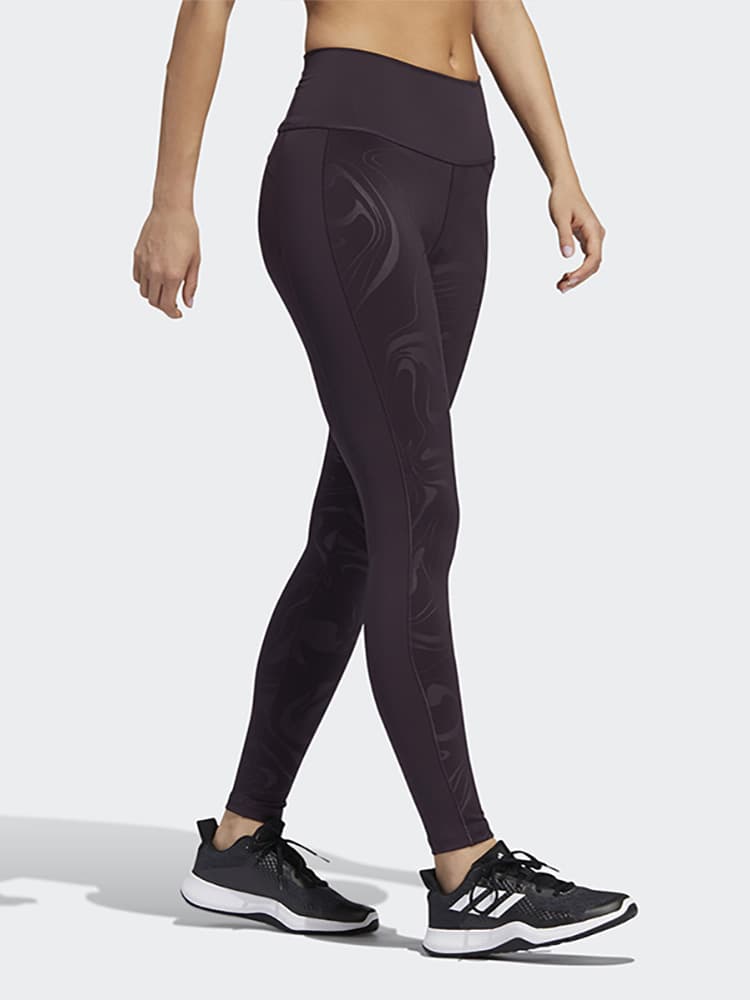 スポーツパンツ 立体模様入りハイウエストロングパンツ