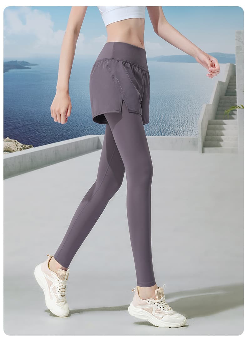 スポーツパンツ スポーツパンツ 二層式フィット ショートレギンス