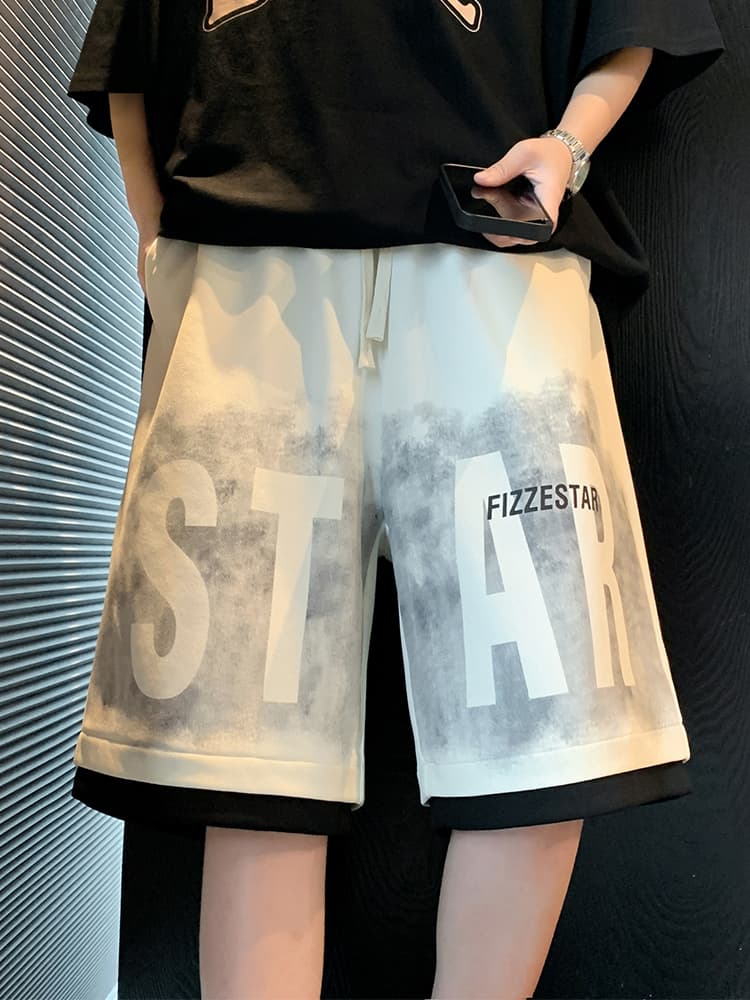スポーツパンツ スポーツパンツ シンプル大文字装飾ショート