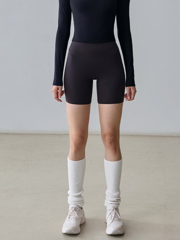 スポーツパンツ ハイウエスト引き締めショートパンツ