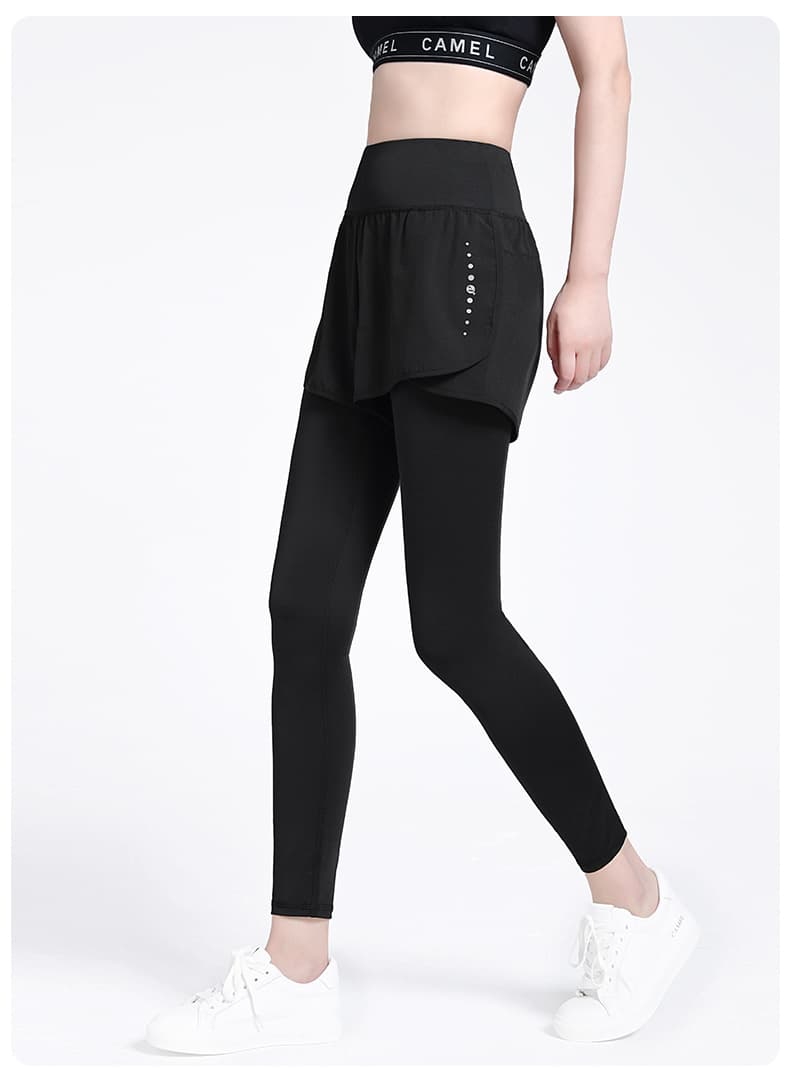 スポーツパンツ スポーツパンツ 二層式フィット ショートレギンス
